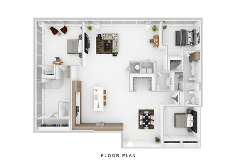 Floor plan for 3 beds, 3.5 baths, 2748 sqft